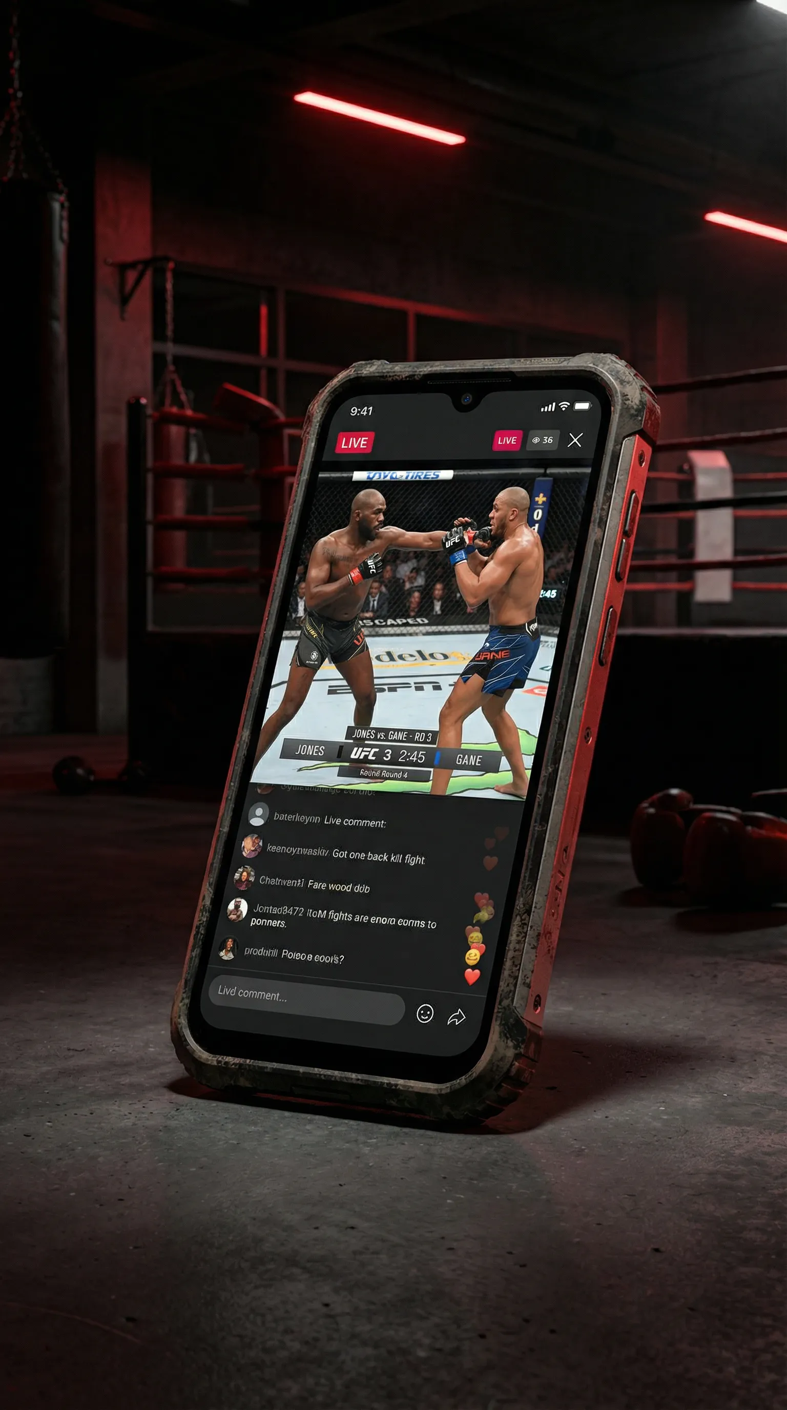 塞班证书申请 移动端APP格斗直播界面